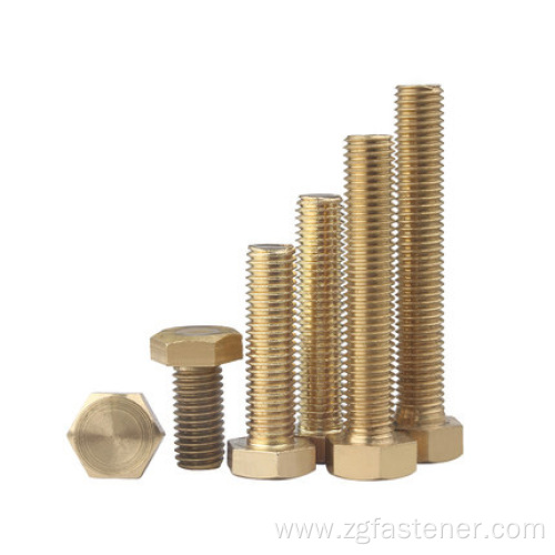 DIN933 brass hex head bolt